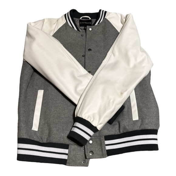 Express Jackets & Blazers - Express - Varsity Jacket - Women’s - Medium/Large - Grey/White